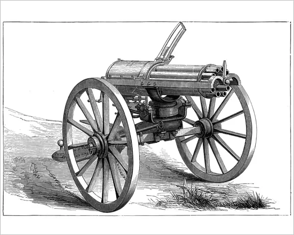 Gatling rapid fire gun, 1870