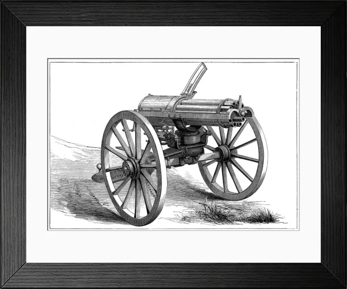 Framed Print : Gatling rapid fire gun, 1870 Framed Print : Gatling rapid fire gun, 1870