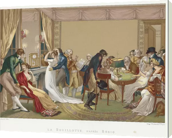 Ladies and gentlemen playing La Bouillotte, France, c1804-1814