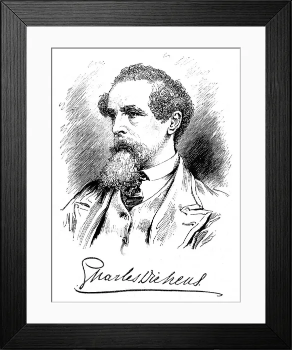 Framed Print : Charles Dickens, English novelist and journalist, c1860s Framed Print : Charles Dickens, English novelist and journalist, c1860s