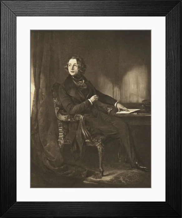 Framed Print : Charles Dickens, English novelist and journalist, c1836 Framed Print : Charles Dickens, English novelist and journalist, c1836