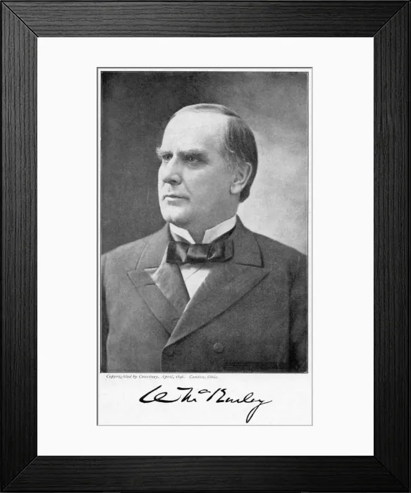 Framed Print : William McKinley, 25th President of the United States, 1896 Framed Print : William McKinley, 25th President of the United States, 1896