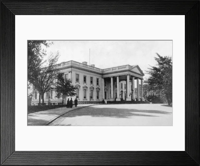 Framed Print : White House, Washington, United States, 1901 Framed Print : White House, Washington, United States, 1901