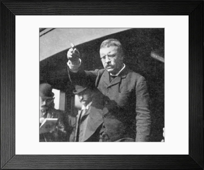 Framed Print : Theodore Roosevelt addressing a meeting in New York State, 1901 Framed Print : Theodore Roosevelt addressing a meeting in New York State, 1901
