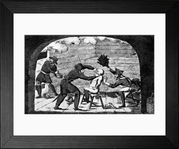 Framed Print : Russians trimming Napoleons beard, 1812 Framed Print : Russians trimming Napoleons beard, 1812