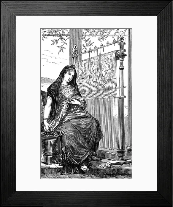 Framed Print : Penelope and her loom, 1886 Framed Print : Penelope and her loom, 1886