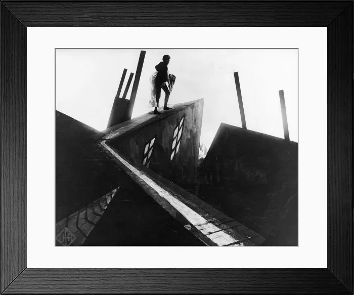 Framed Print : Scene from The Cabinet of Dr Caligari, 1920. Artist: Robert Wiene Framed Print : Scene from The Cabinet of Dr Caligari, 1920. Artist: Robert Wiene