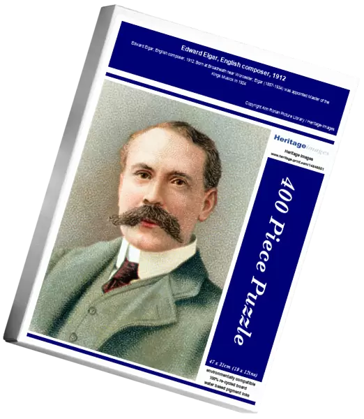 Edward Elgar, English composer, 1912