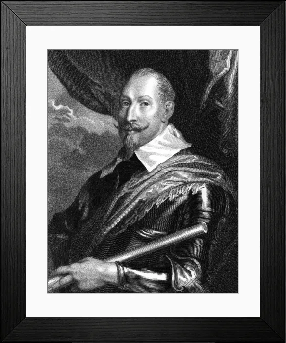 Framed Print : Gustavus Adolphus, 17th century King of Sweden, c1835