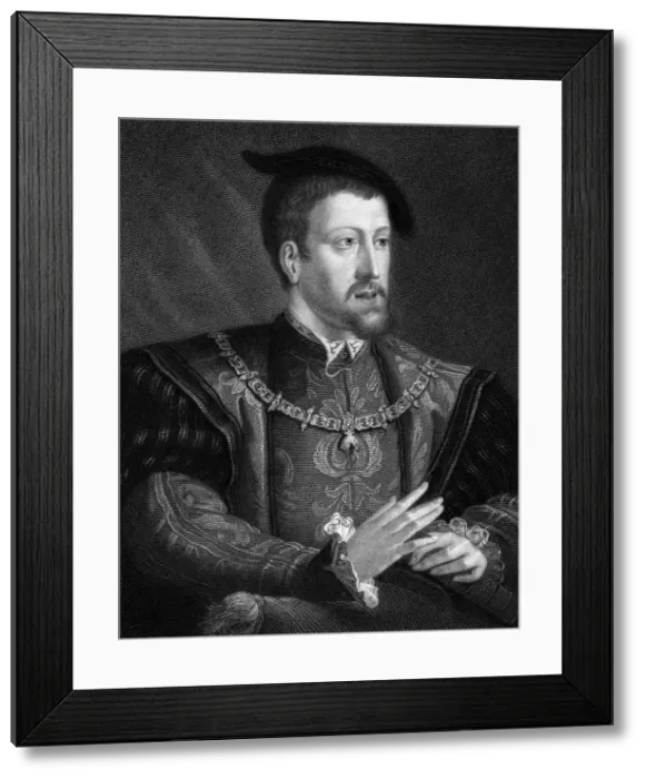 Framed Print : Charles V, King of Spain and Holy Roman Emperor from 1519, 1835 Framed Print : Charles V, King of Spain and Holy Roman Emperor from 1519, 1835