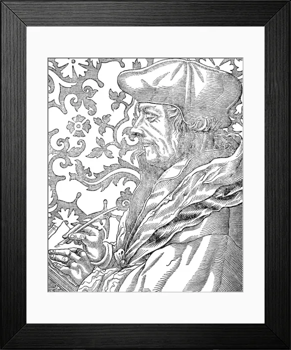 Framed Print : Desiderus Erasmus, 15th-16th century Dutch humanist and scholar, 19th century Framed Print : Desiderus Erasmus, 15th-16th century Dutch humanist and scholar, 19th century