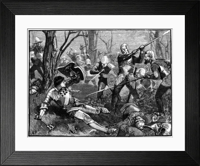 Framed Print : The death of Warwick the Kingmaker, 1471 (c1880) Framed Print : The death of Warwick the Kingmaker, 1471 (c1880)