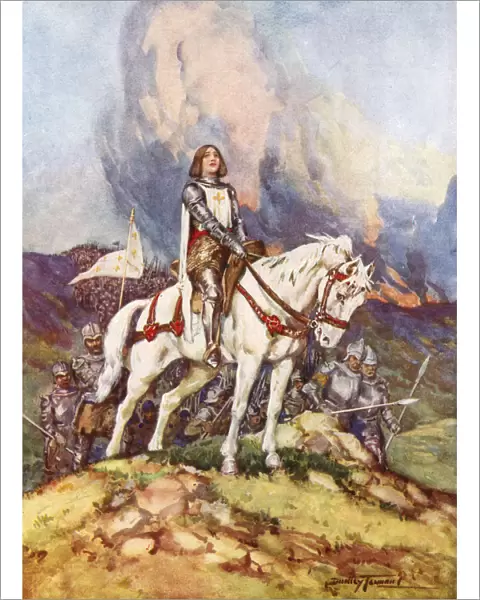 Joan of Arc, The Country girl who led a king to victory, 20th century. Artist: C Dudley Tennant