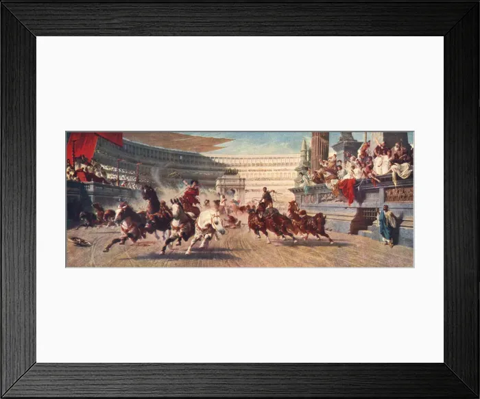 Framed Print : A Roman chariot race, The Circus Maximus, 20th century Framed Print : A Roman chariot race, The Circus Maximus, 20th century