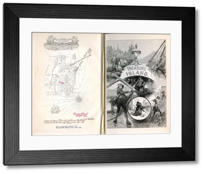 Framed Print : Treasure Island, by Robert Louis Stevenson, 1886 Framed Print : Treasure Island, by Robert Louis Stevenson, 1886