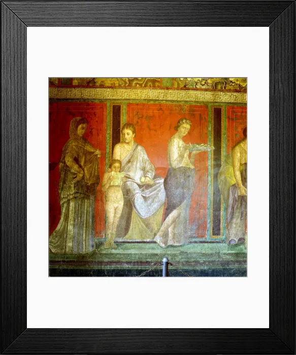 Framed Print : Fresco from the Villa of the Mysteries, Pompeii, Italy, c1st century BC-1st century AD Framed Print : Fresco from the Villa of the Mysteries, Pompeii, Italy, c1st century BC-1st century AD