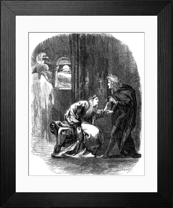 Framed Print : Scene from Shakespeares Hamlet, 19th century Framed Print : Scene from Shakespeares Hamlet, 19th century
