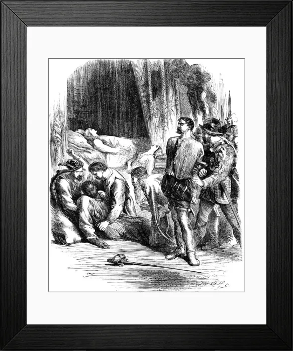 Framed Print : Scene from Shakespeares Othello, 19th century Framed Print : Scene from Shakespeares Othello, 19th century