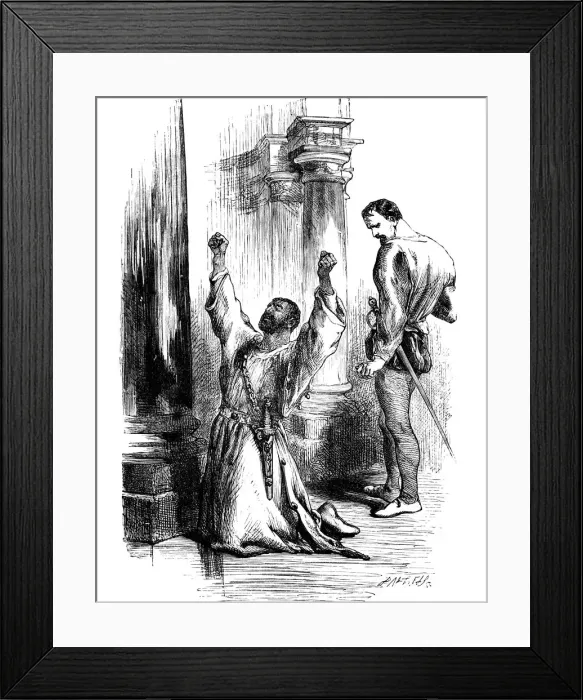 Framed Print : Scene from Shakespeares Othello, 19th century
