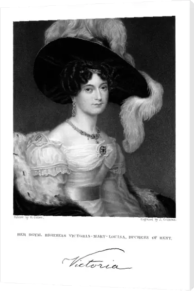 Victoria Mary Louisa, Duchess of Kent, 1832. Artist: J Cochran
