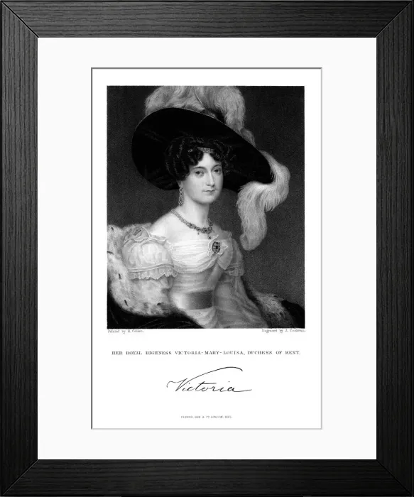 Framed Print : Victoria Mary Louisa, Duchess of Kent, 1832. Artist: J Cochran Framed Print : Victoria Mary Louisa, Duchess of Kent, 1832. Artist: J Cochran