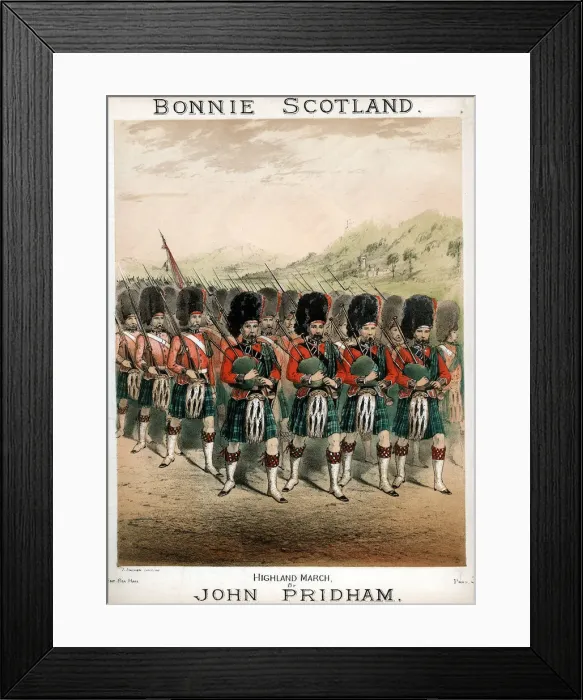 Framed Print : Bonnie Scotland, sheet music cover, c1860. Artist: T Packer Framed Print : Bonnie Scotland, sheet music cover, c1860. Artist: T Packer