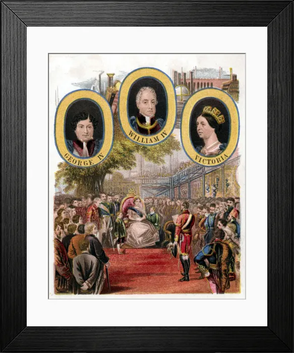 Framed Print : Queen Victoria opening the Great Exhibition, Crystal Palace, London, 1 May 1851 Framed Print : Queen Victoria opening the Great Exhibition, Crystal Palace, London, 1 May 1851