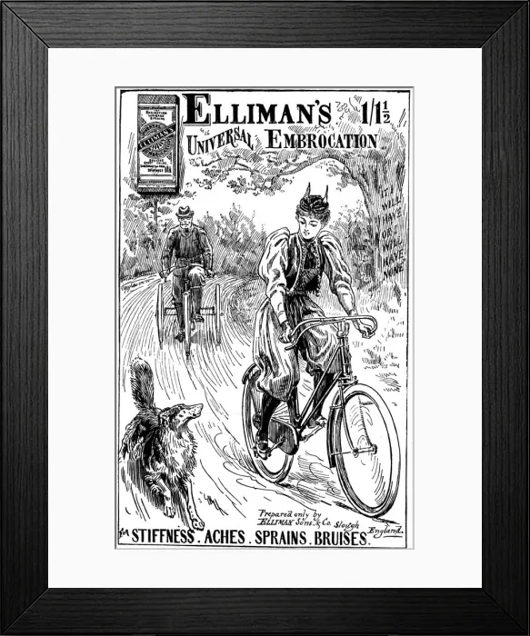 Framed Print : Advertisement for Ellimans Universal Embocation, 1895 Framed Print : Advertisement for Ellimans Universal Embocation, 1895