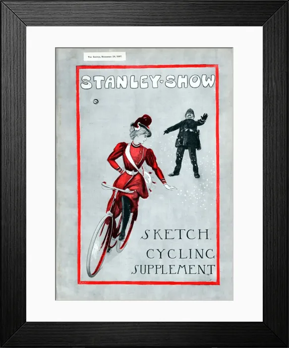 Framed Print : Lady in Rational cycling dress, 1897 Framed Print : Lady in Rational cycling dress, 1897
