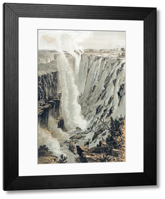 Framed Print : Victoria Falls, Africa, viewed from the east, 1866 Framed Print : Victoria Falls, Africa, viewed from the east, 1866