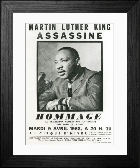 Framed Print : Homage to Martin Luther King, 1968 Framed Print : Homage to Martin Luther King, 1968