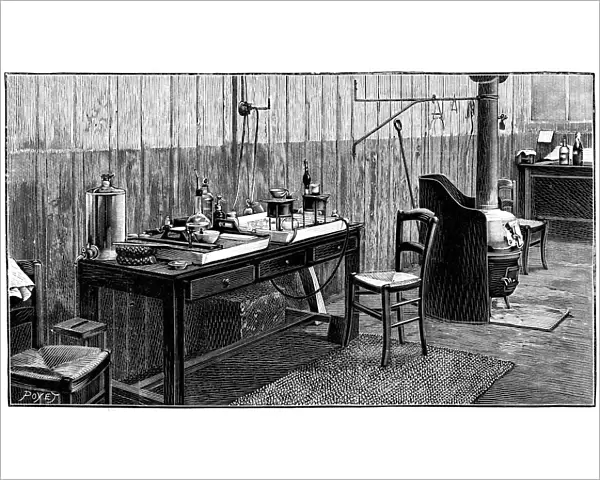 A corner of Pierre and Marie Curies laboratory, Paris, 1904