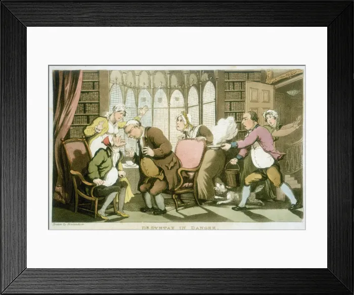 Framed Print : Dr Syntax in Danger, 1820. Artist: Thomas Rowlandson Framed Print : Dr Syntax in Danger, 1820. Artist: Thomas Rowlandson