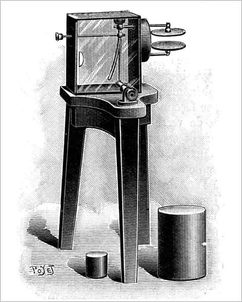 Electroscope fitted with microscope, 1904
