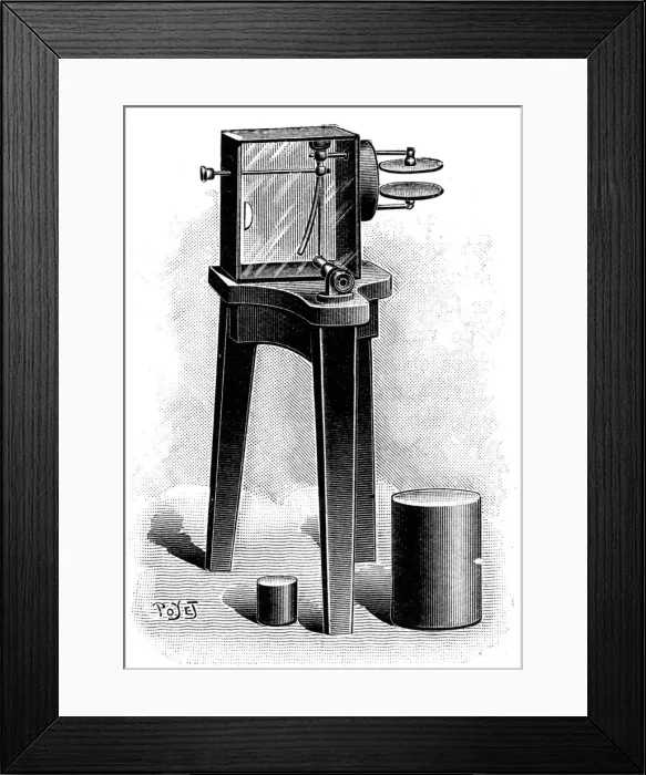 Framed Print : Electroscope fitted with microscope, 1904 Framed Print : Electroscope fitted with microscope, 1904