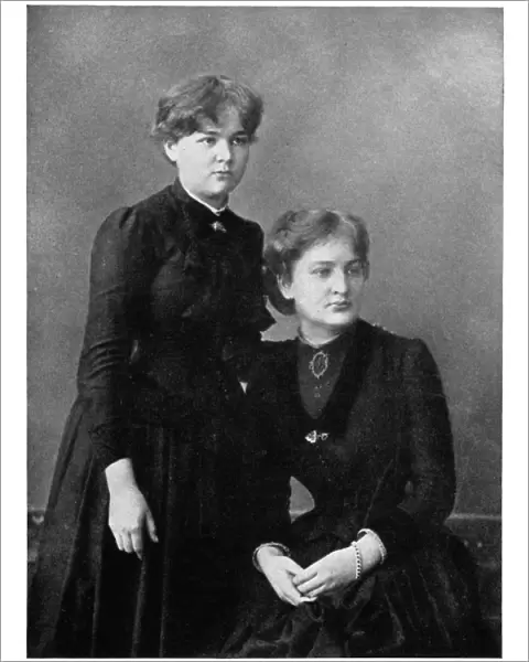 Manya Sklodowska (Marie Curie) and her sister Bronya (seated), 1886