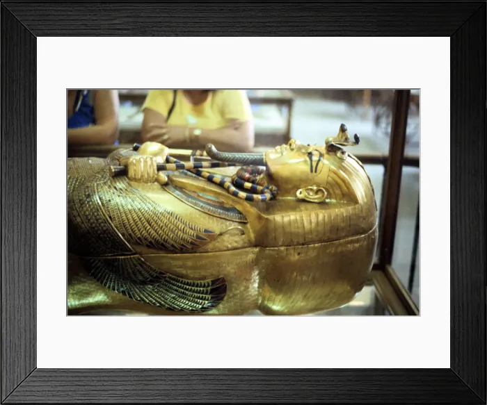Framed Print : Gold sarcophagus of King Tutankamun, 18th dynasty, c1323 BC Framed Print : Gold sarcophagus of King Tutankamun, 18th dynasty, c1323 BC