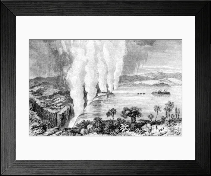 Framed Print : Victoria Falls, Africa, 1857 Framed Print : Victoria Falls, Africa, 1857