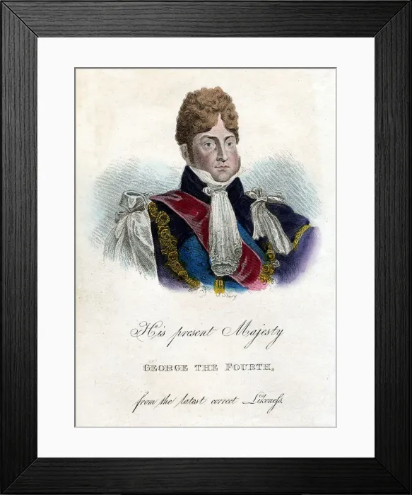 Framed Print : George IV (1762-1830), King of Great Britain and Ireland from 1820 Framed Print : George IV (1762-1830), King of Great Britain and Ireland from 1820