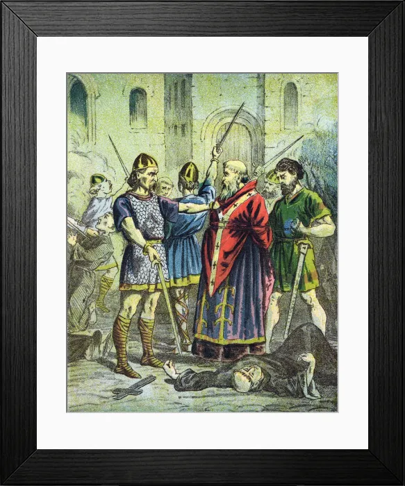 Framed Print : Capture of St Alphege, Archbishop of Canterbury, 1012 (mid 19th century) Framed Print : Capture of St Alphege, Archbishop of Canterbury, 1012 (mid 19th century)
