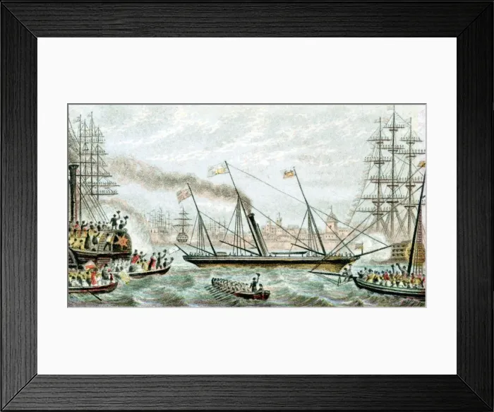 Framed Print : Victoria and Albert, the first steam-driven royal yacht, c1855 Framed Print : Victoria and Albert, the first steam-driven royal yacht, c1855