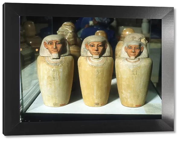 Canopic Jars, Ancient Egyptian, 26th dynasty, 664-525 BC