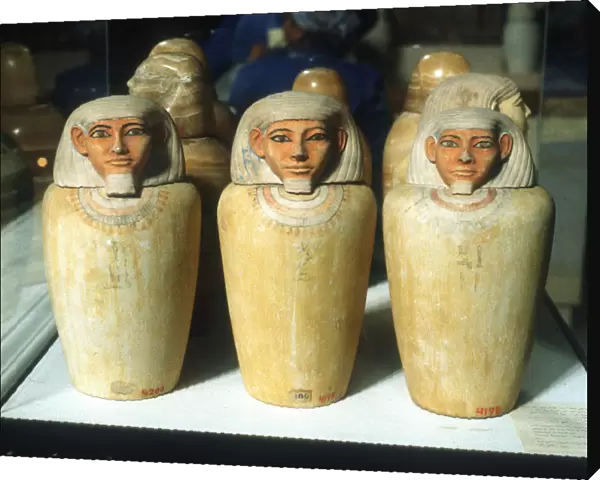 Canopic Jars, Ancient Egyptian, 26th dynasty, 664-525 BC