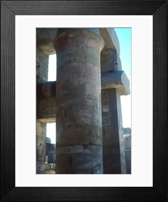 Framed Print : Pillar at the Temple of Karnak, Luxor, Egypt Framed Print : Pillar at the Temple of Karnak, Luxor, Egypt