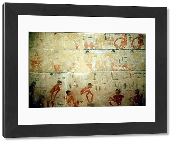 Working life in Ancient Egypt, wall painting from an artisans tomb at Saqqara