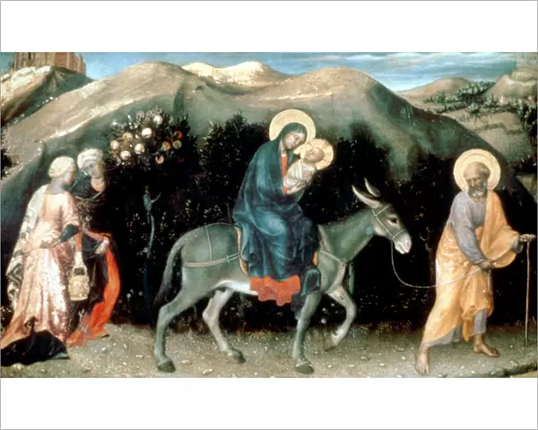 Flight into Egypt, 1423. Artist: Gentile da Fabriano