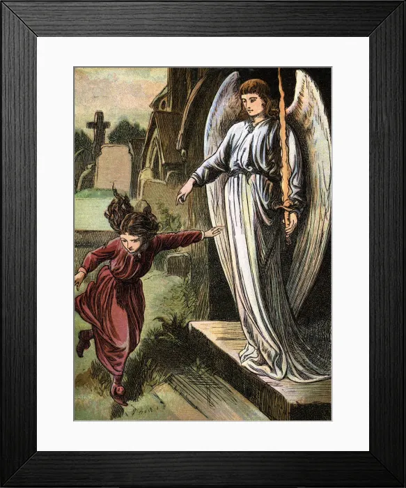 Framed Print : The Red Shoes, fairy story by Hans Christian Andersen, c1880 Framed Print : The Red Shoes, fairy story by Hans Christian Andersen, c1880