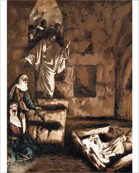 Jesus raising Lazarus from the tomb, 1897. Artist: James Tissot