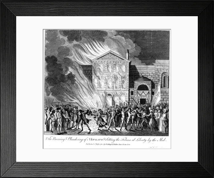 Framed Print : Anti-Catholic Gordon Riots, London, 6-7 June 1780 Framed Print : Anti-Catholic Gordon Riots, London, 6-7 June 1780