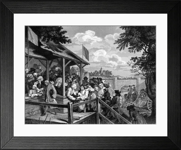 Framed Print : The Election: The Polling, 18th-19th century Framed Print : The Election: The Polling, 18th-19th century